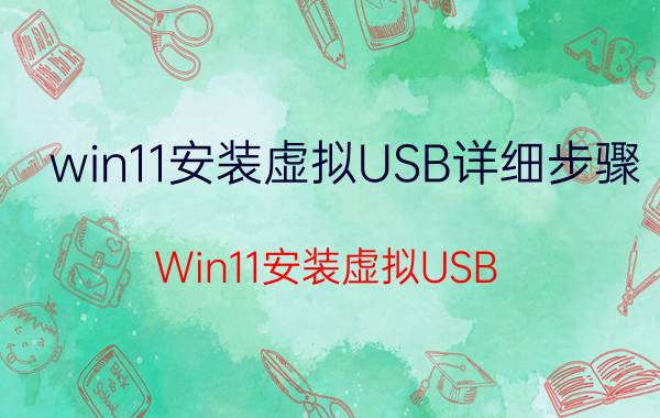 win11安装虚拟USB详细步骤 Win11安装虚拟USB